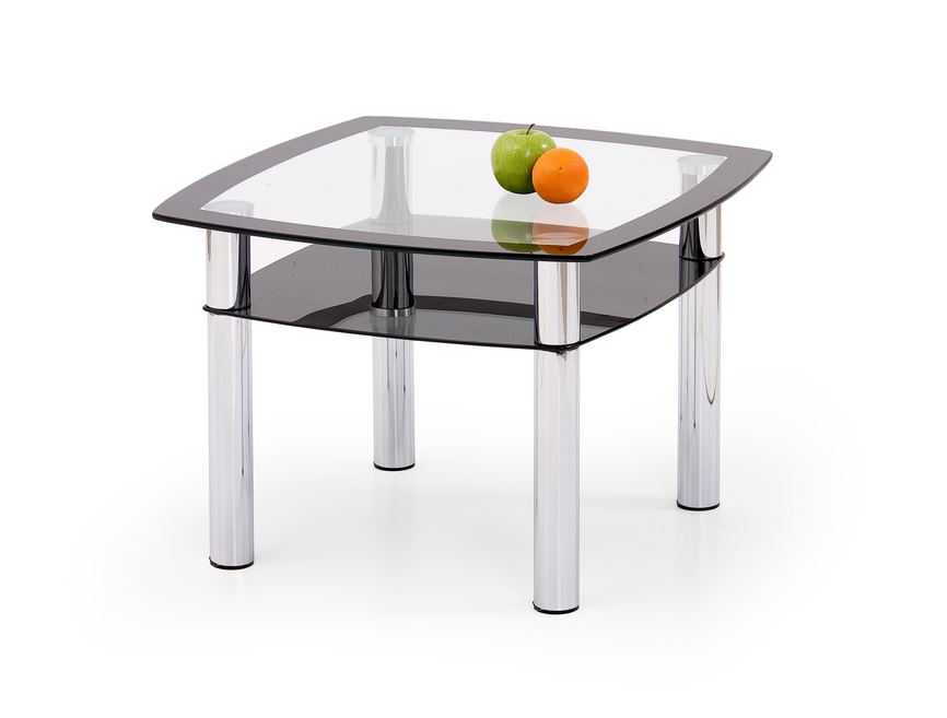 SALOME KWADRAT coffee table color: transparent with black edge
