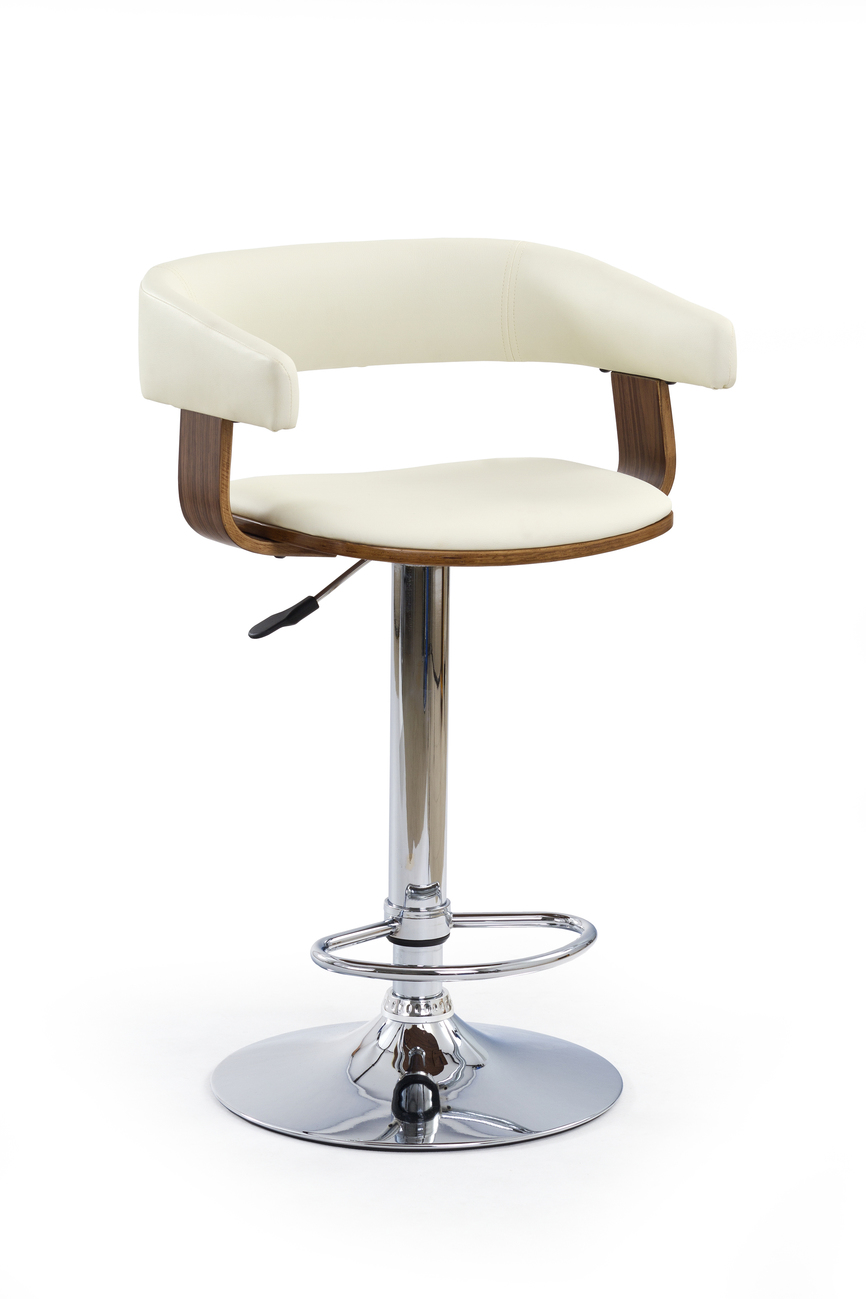 H12 bar stool color: walnut/beige