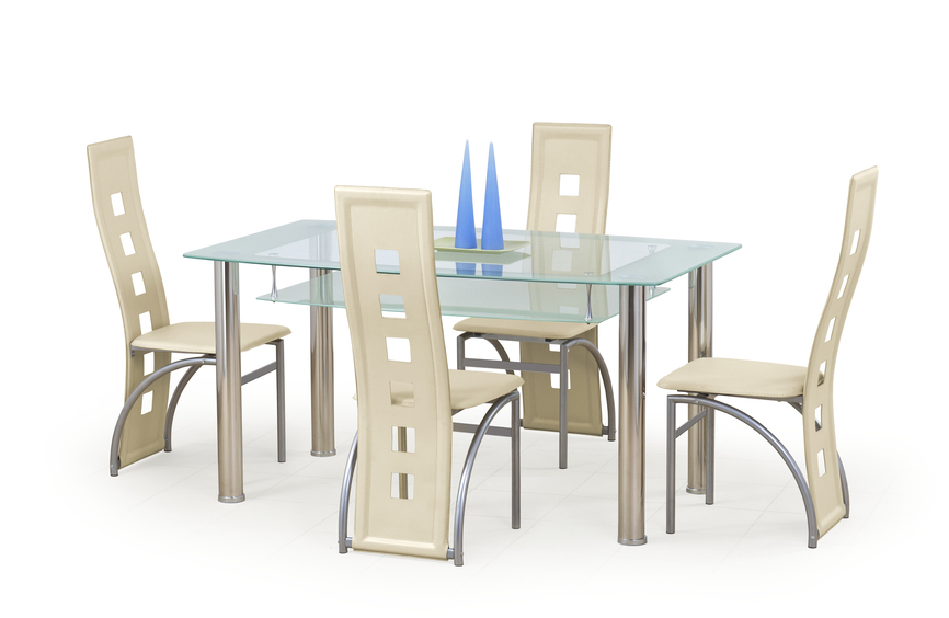 CRISTAL table color: transparent/milky