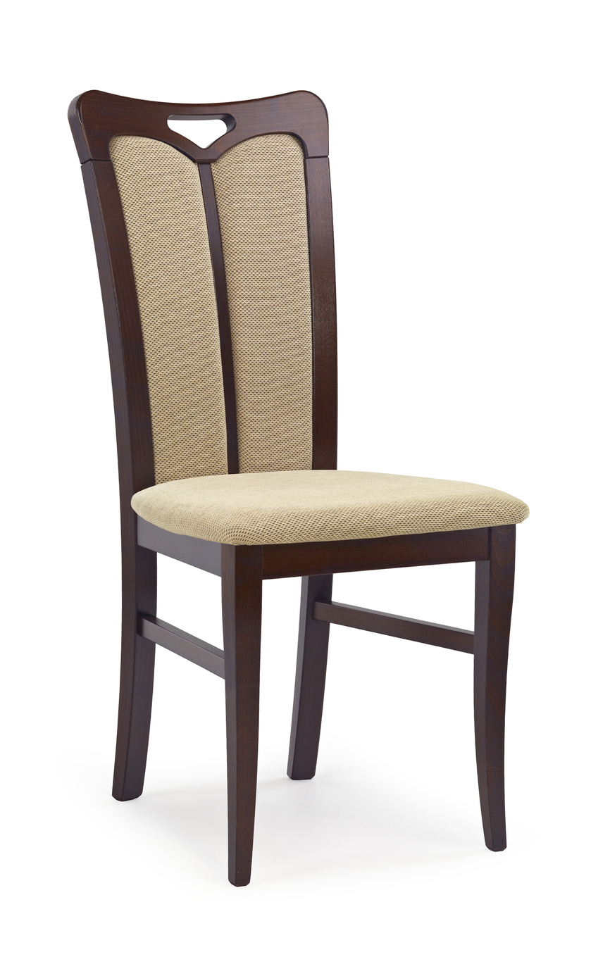 HUBERT2 chair color: dark walnut/TORENT BEIGE