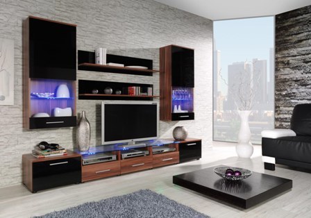 wall unit CAMA II plum/black