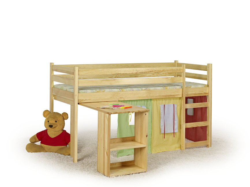EMI bunk bed with mattresses color: pine