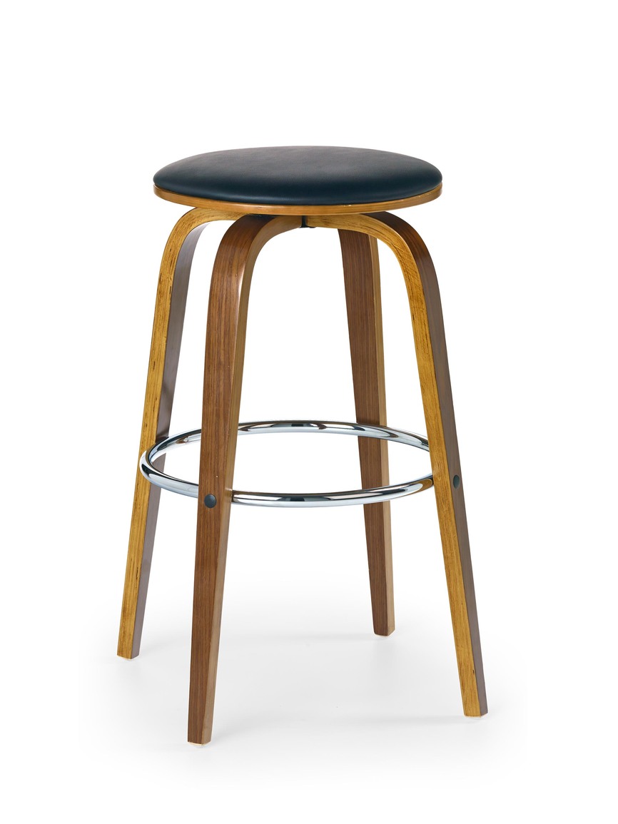 H39 bar stool color: walnut/black