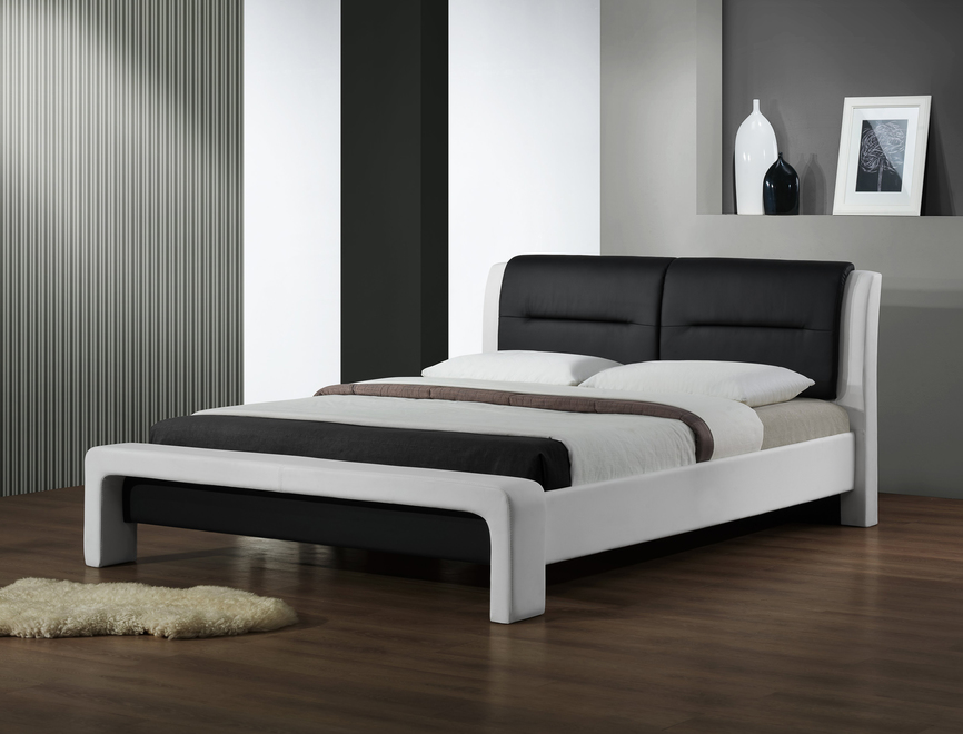 CASSANDRA bed color: white/black