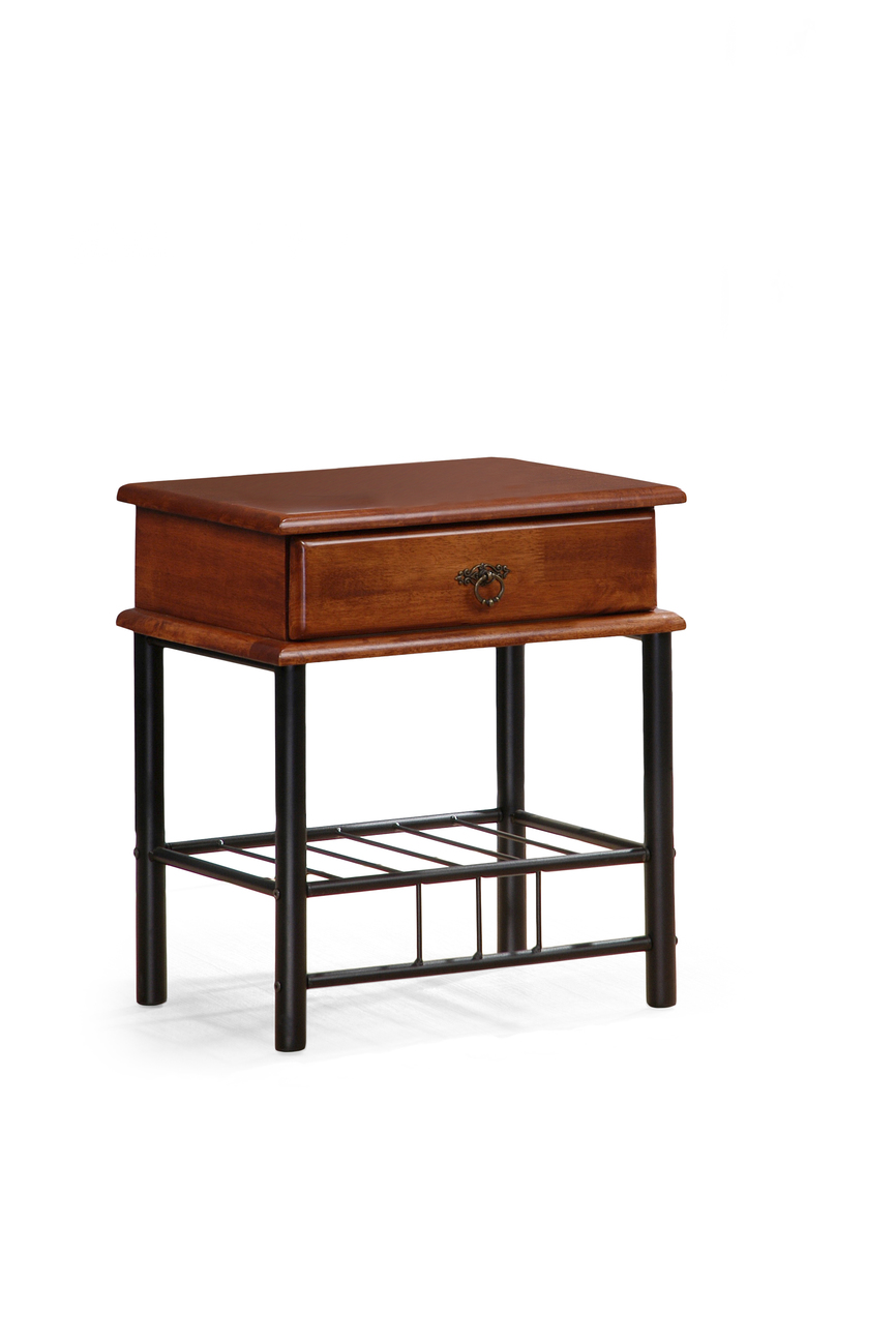 FIONA night stand color: ant cherry/black