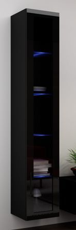 glazed cabinet VIGO WITR. SZKŁO 180 black/black