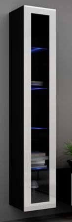 glazed cabinet VIGO WITR. SZKŁO 180 black/ white
