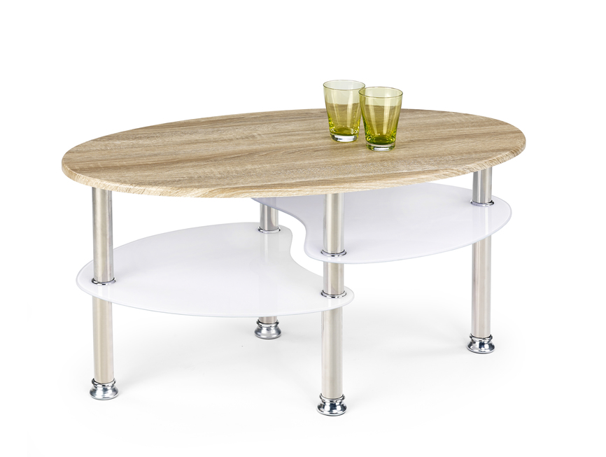 MEDEA coffee table color: sonoma oak/extra white