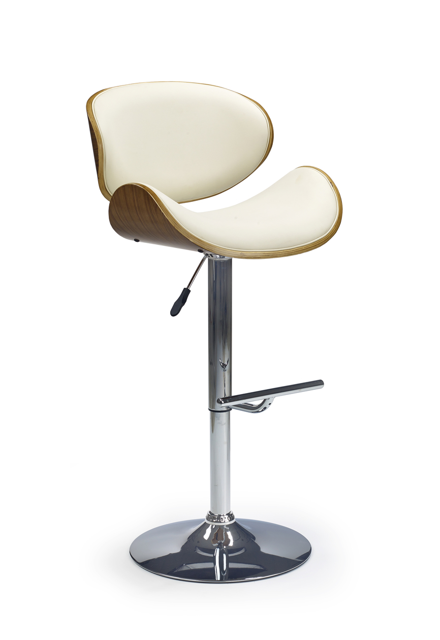 H44 bar stool color: walnut/creamy