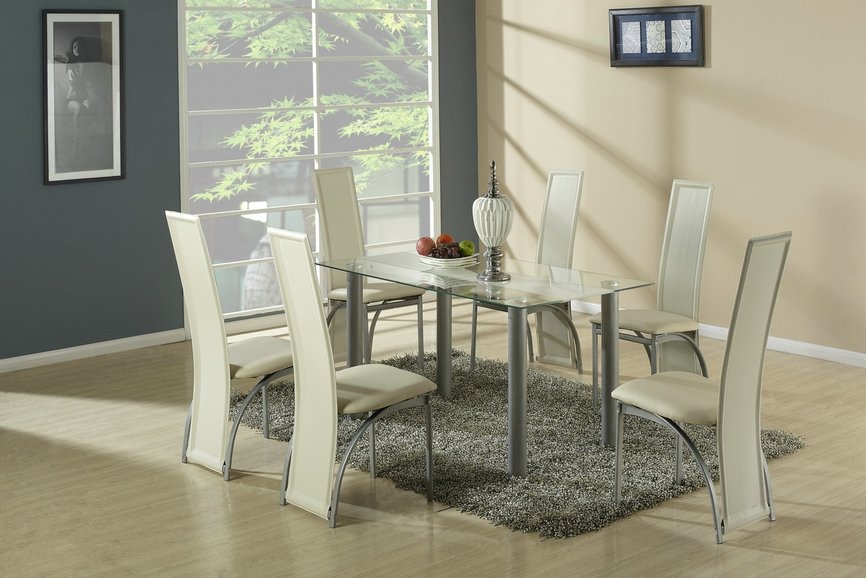 TALON table color: transparent top with beige strip