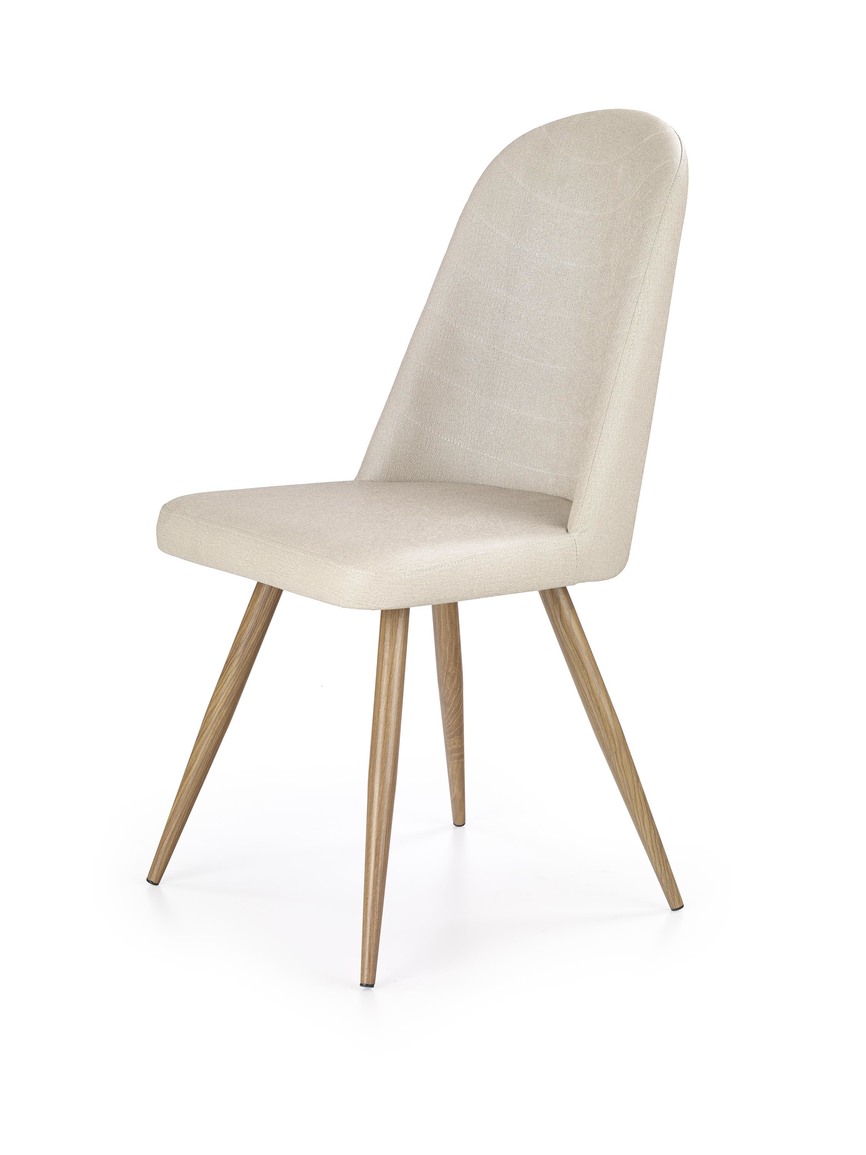 K214 chair, color: dark cream / honey oak