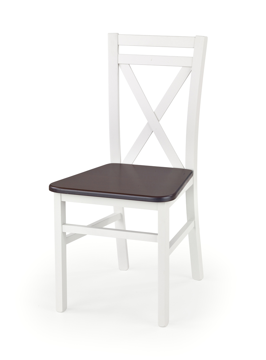 DARIUSZ 2 chair color: white / dark walnut