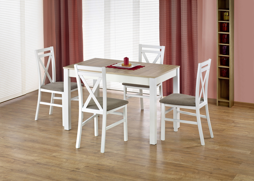 MAURYCY table color: sonoma oak / white