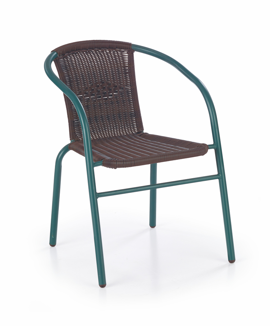 GRAND chair color: dark green / dark brown