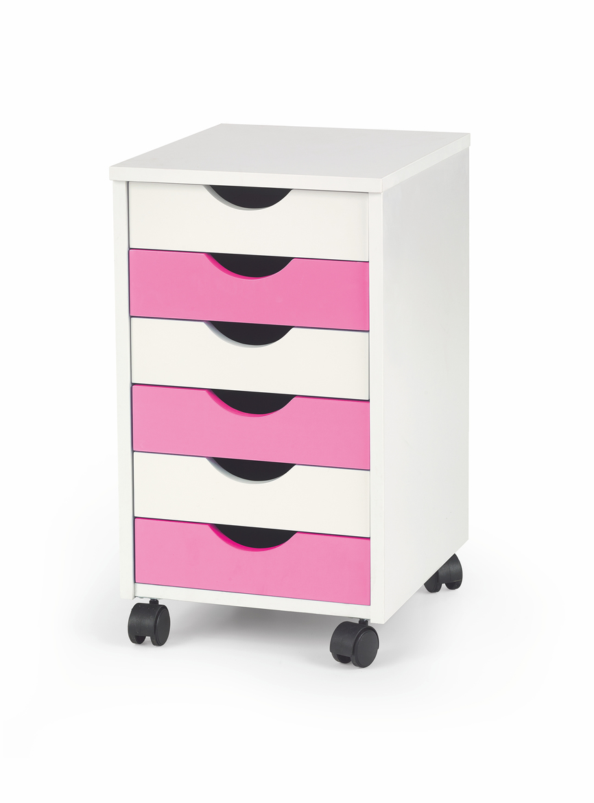 PIERRE 2 storage unit color: white-pink