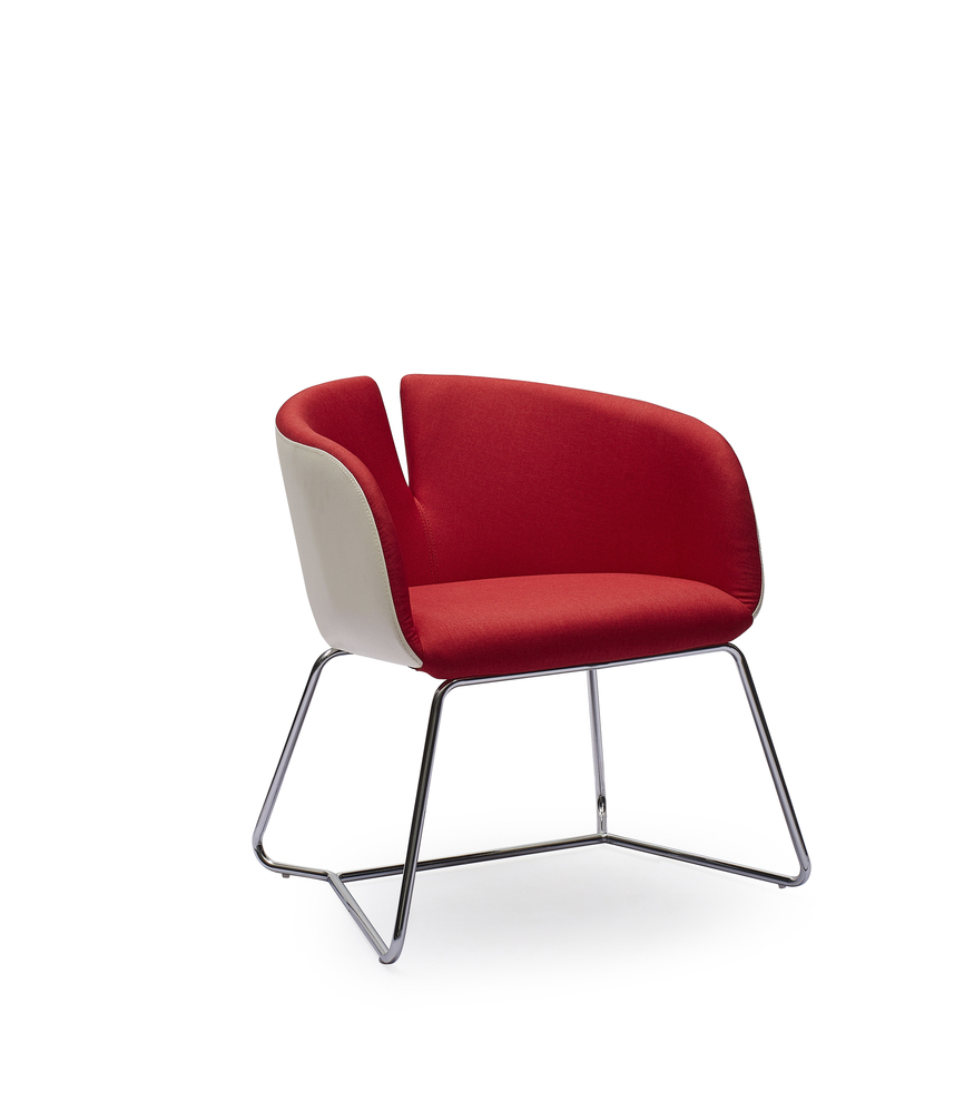 PIVOT leisure chair, color: white / red