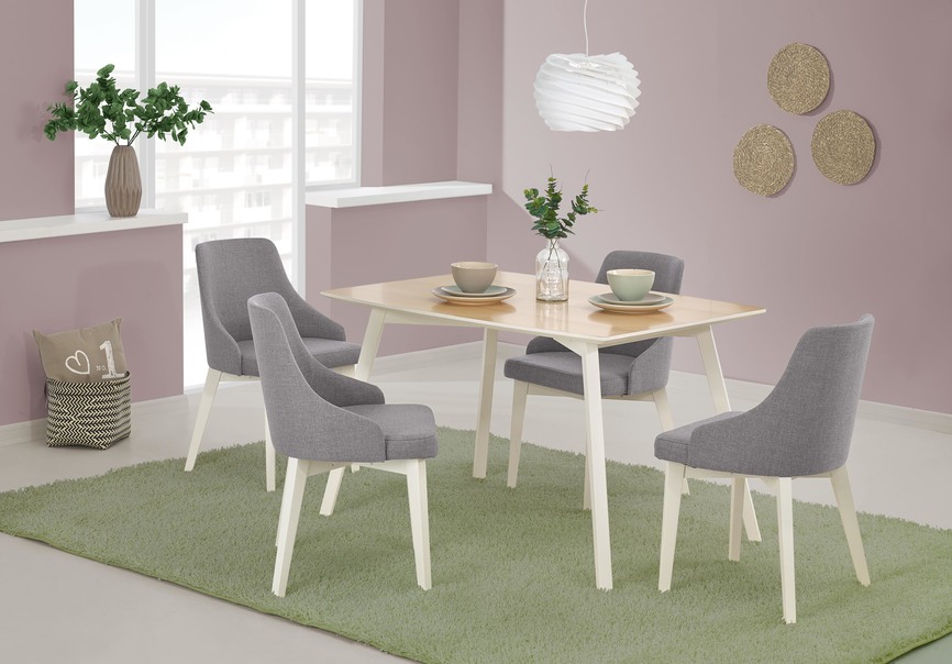 PETRUS table, color: beech / white