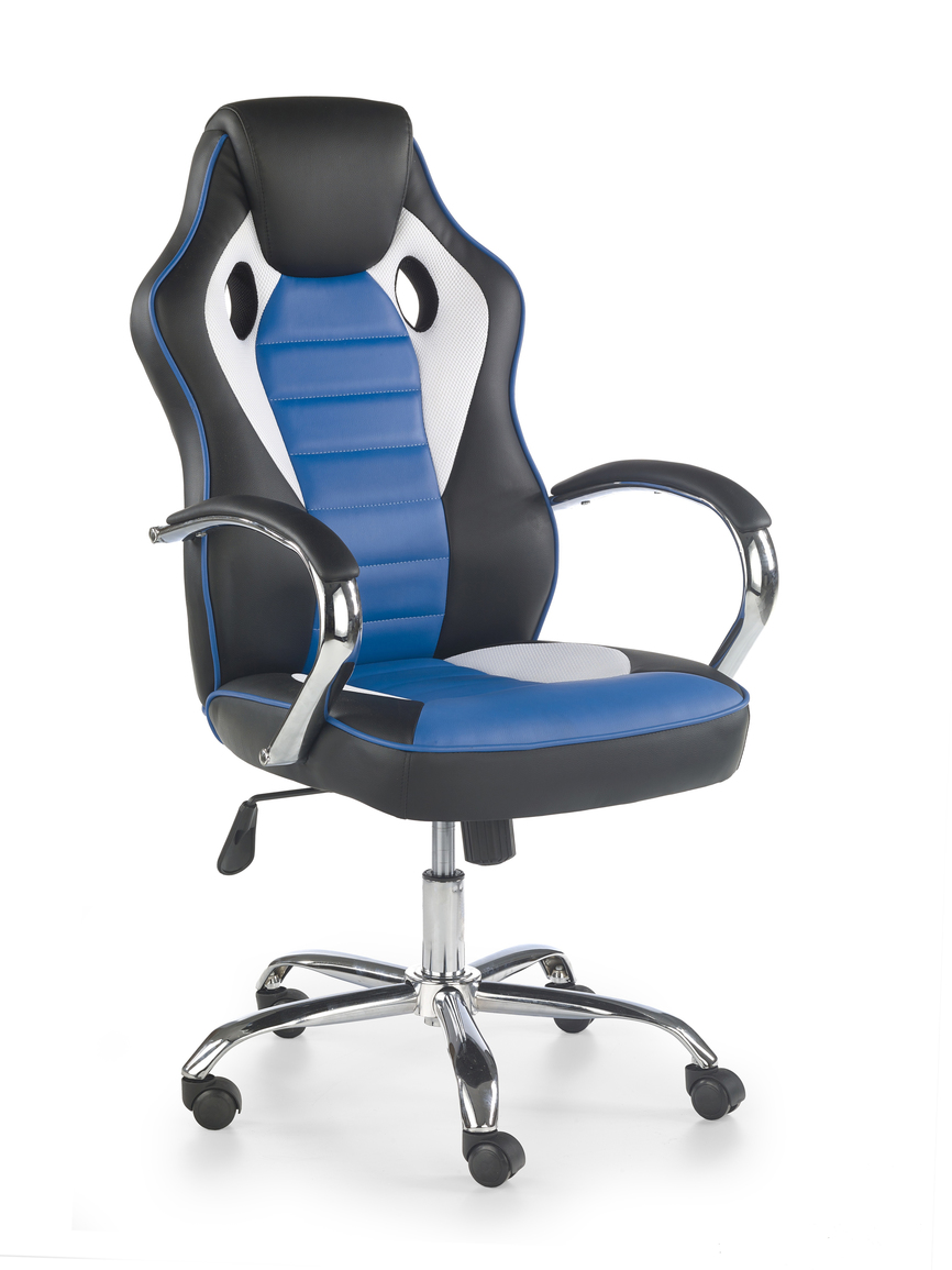 SCROLL executive o.chair, color: black / white / blue