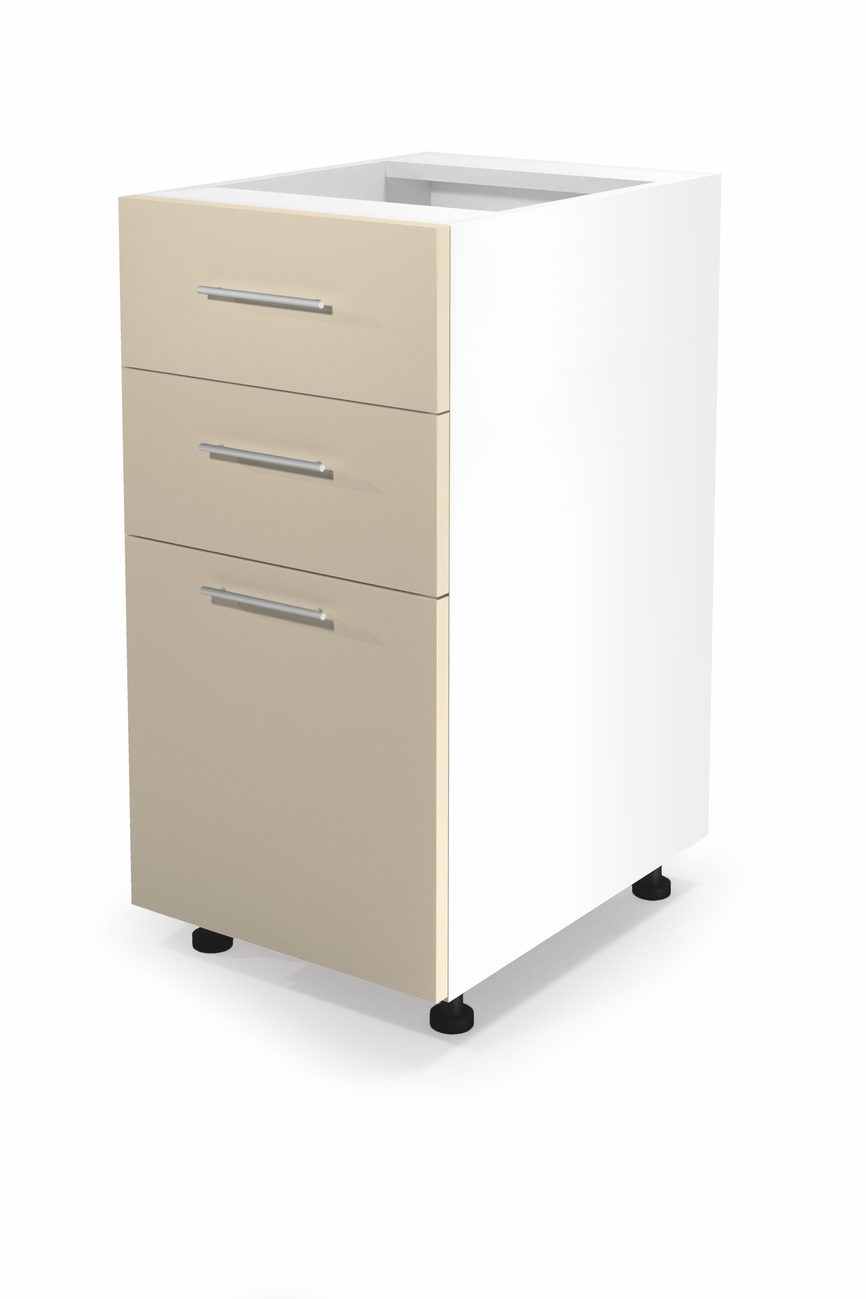 VENTO DS3-40/82 lower cabinet with drawers, color: white / beige