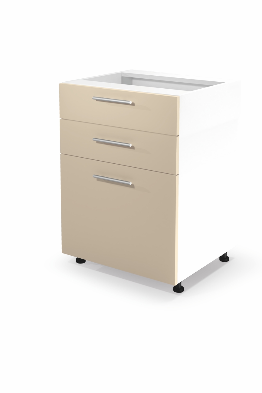 VENTO DS3-60/82 lower cabinet with drawers, color: white / beige
