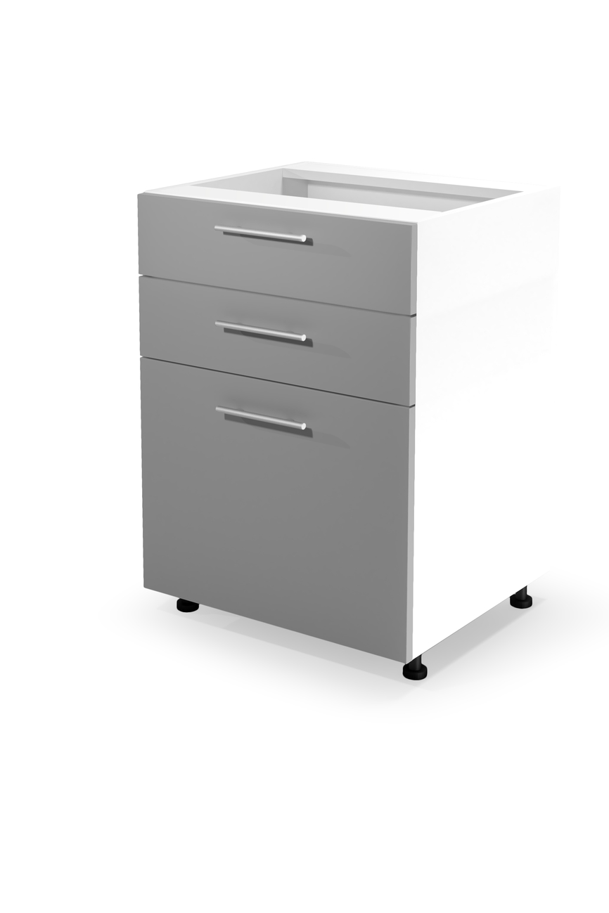 VENTO DS3-60/82 lower cabinet with drawers, color: white / light grey