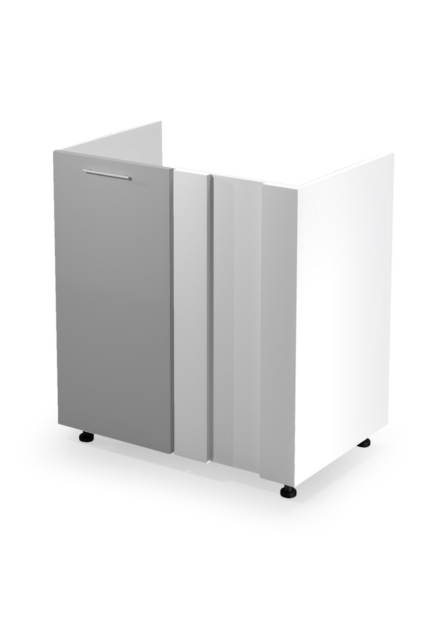 VENTO DK-80/82 corner sink cabinet, color: white / light grey