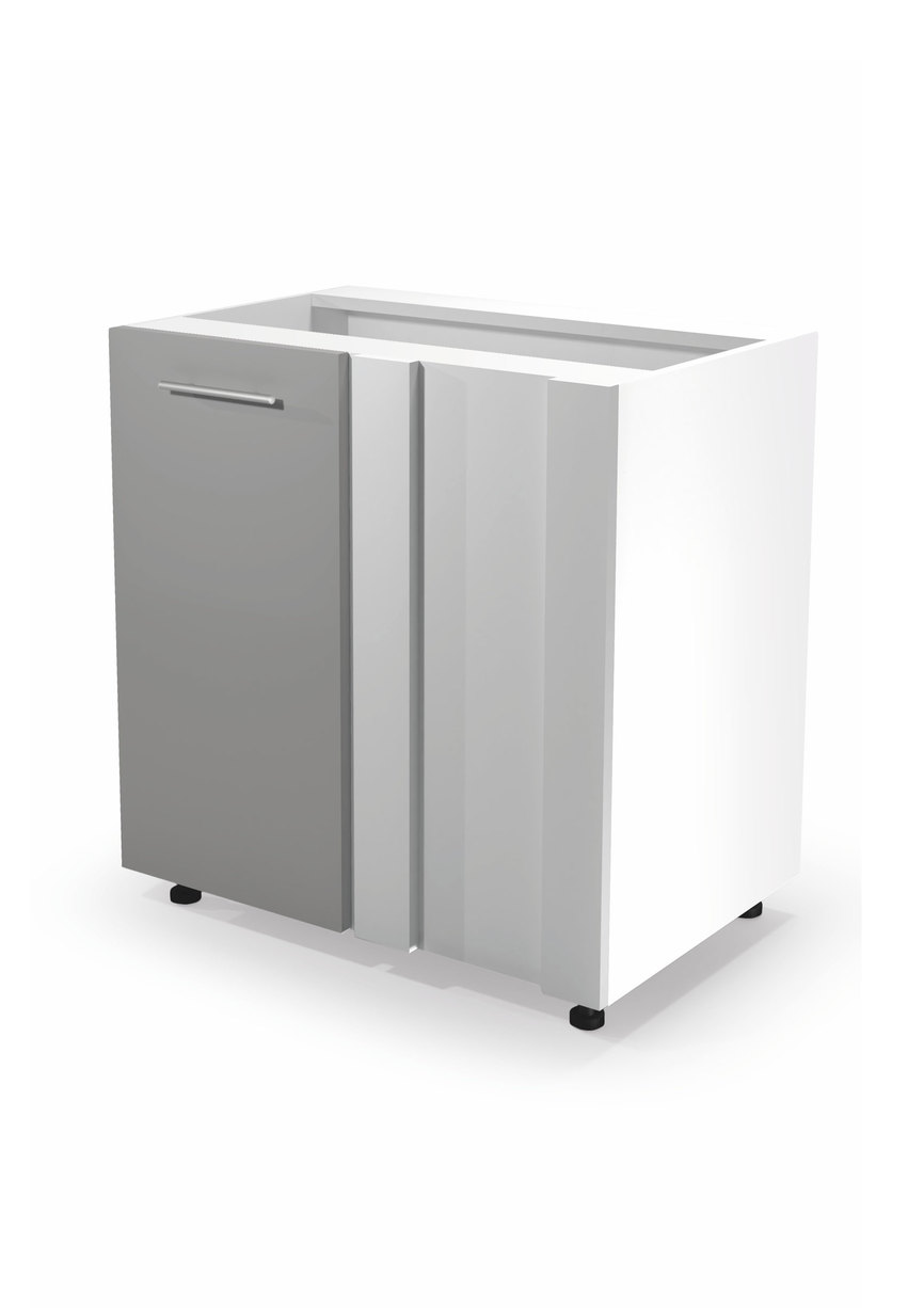 VENTO DN-100/82 corner lower cabinet, color: white / light grey