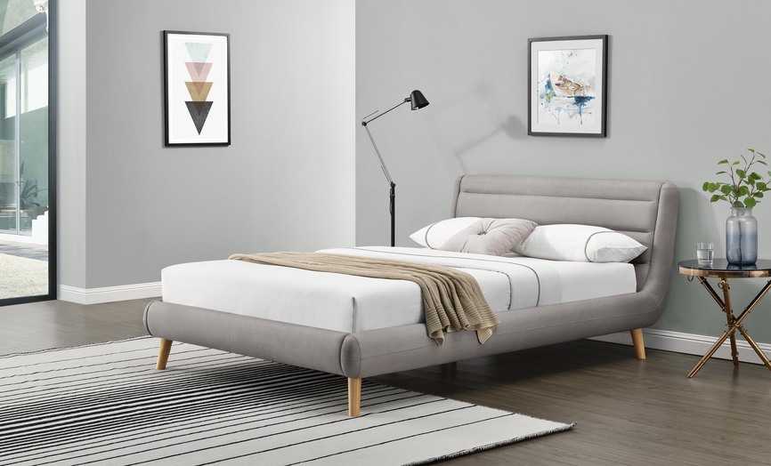 ELANDA 160 bed, color: light grey