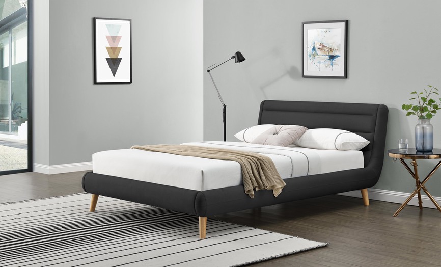 ELANDA 160 bed, color: dark grey