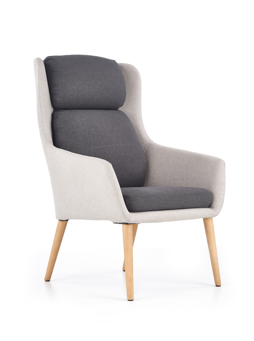 PURIO leisure chair, color: light grey / dark grey