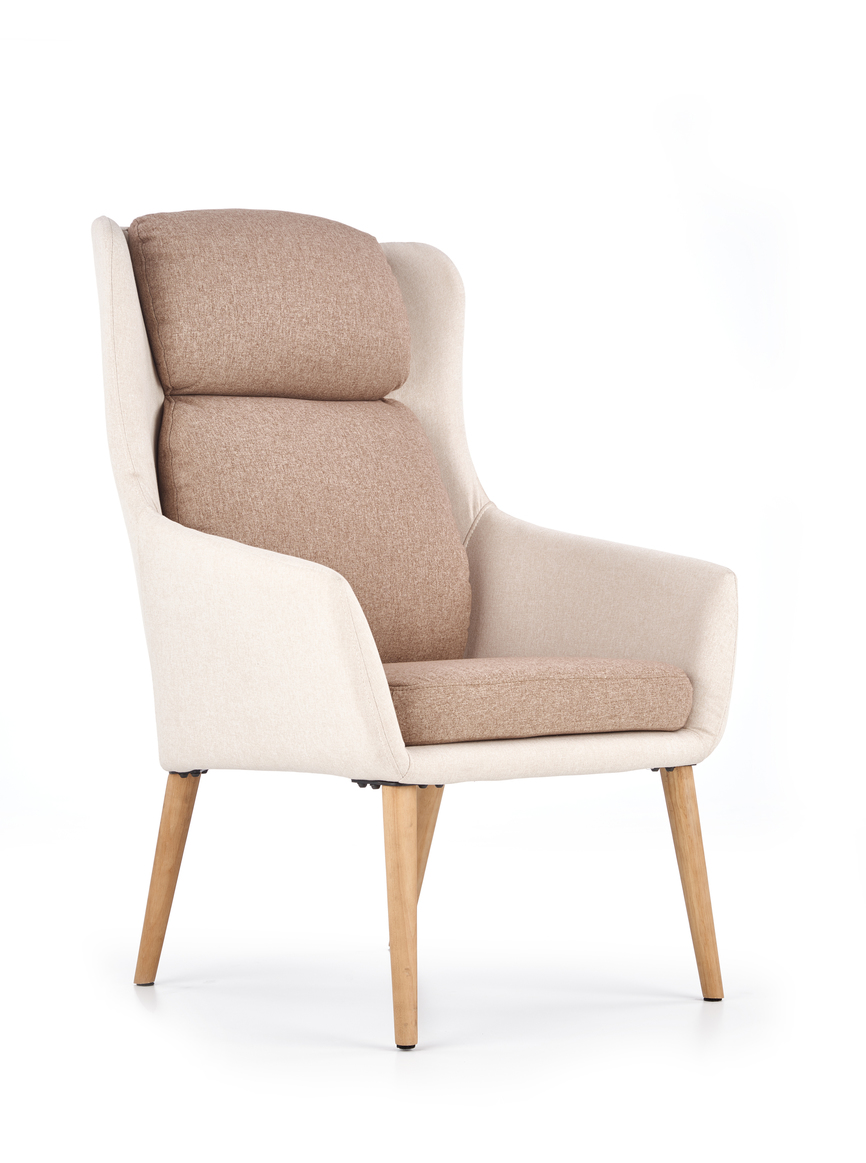 PURIO leisure chair, color: beige / brown