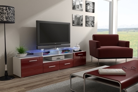 front TV stand EVORA RTV claret