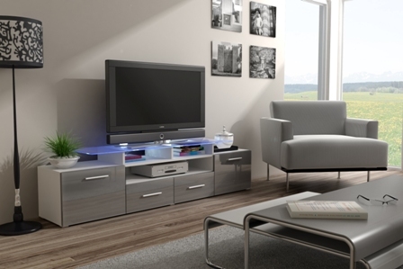 front TV stand EVORA RTV grey