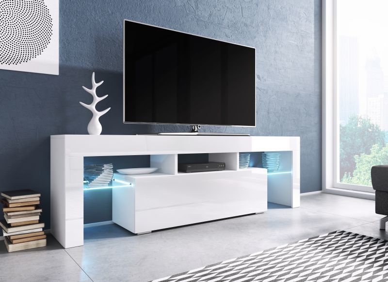 TV Stand TORO white/white/white