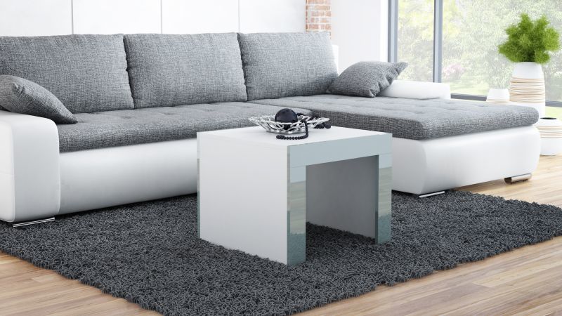 coffe table TESS SQUARE white/grey