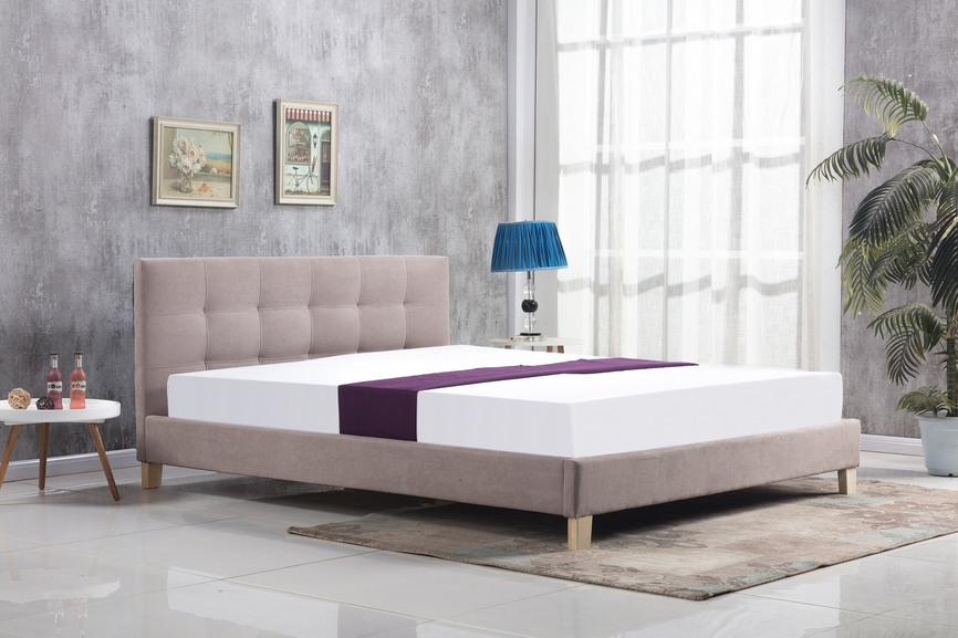 OXFORD bed, color: beige