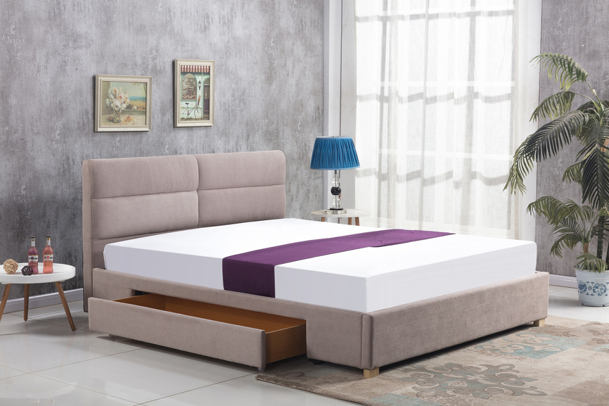 MERDIA bed, color: beige