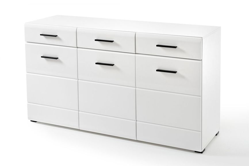  LAUREN KOM/SB chest of drawers (white/white gloss)