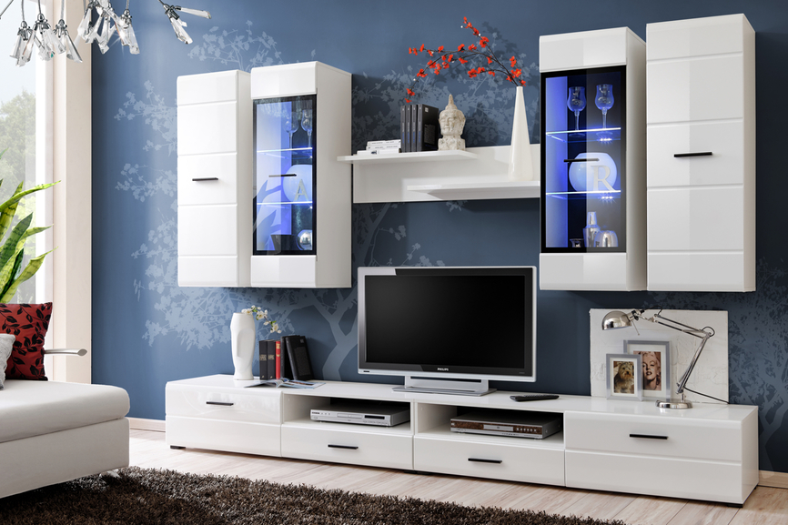  LAUREN wall unit (white/gloss white)