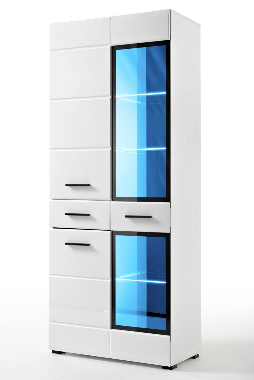 LAUREN WIT/SV cabinet (white/white gloss)