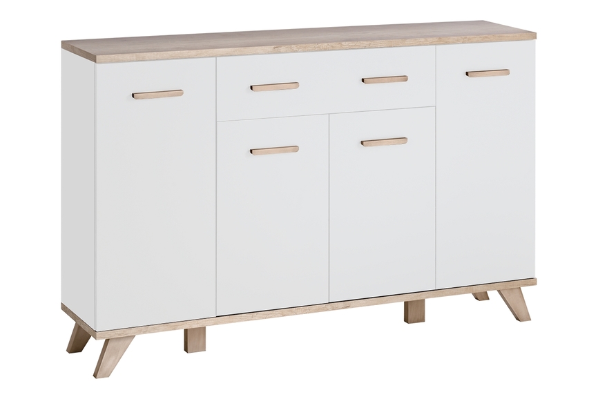 LEGG KOM4D1S chest of drawers (monument oak/white)