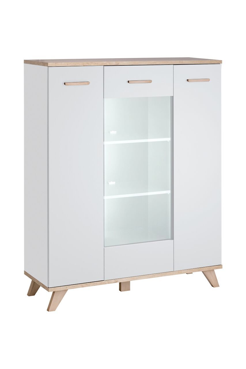 LEGG WIT/HB short cabinet (monument oak/white)