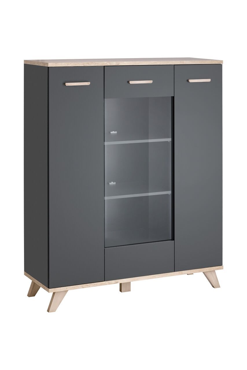 LEGG WIT/HB short cabinet (monument oak/graphite)