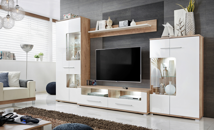 SAALA 3 Wall Unit (monument oak/white)