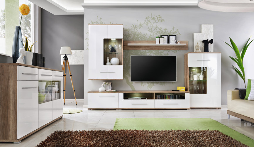 SAALA wall unit (monument oak/white)