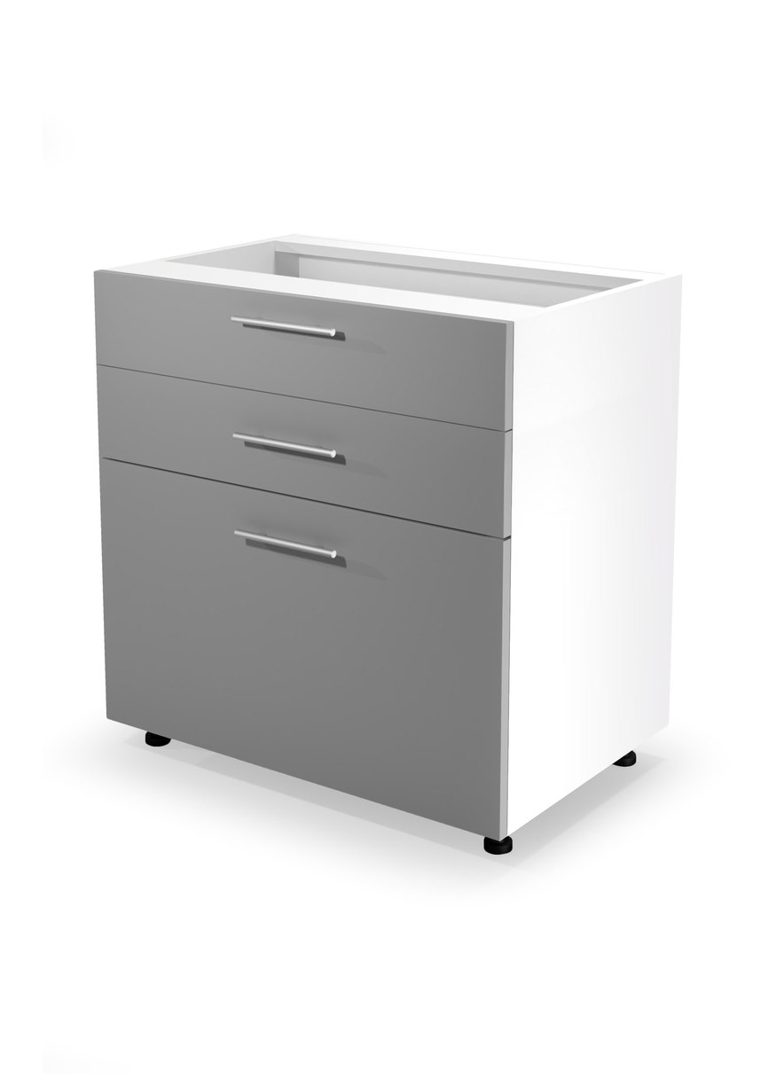 VENTO DS3-80/82 lower cabinet with drawers, color: light grey