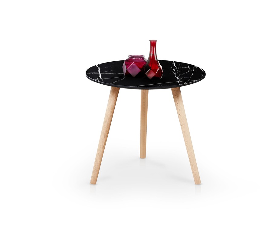 AIDA c. table, color: black marble