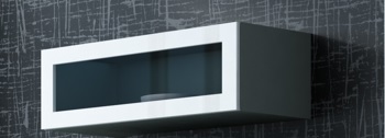 Glazed cabinet VIGO WITR 90 grey/white