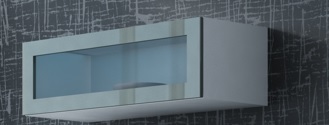Glazed cabinet VIGO WITR 90 white/grey