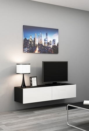 TV Stand VIGO 140 black/white